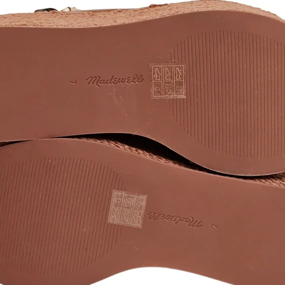 New! Madewell The Amee Wedge Sandal Leather Jute Platform Chunky Heel - Picture 14 of 14